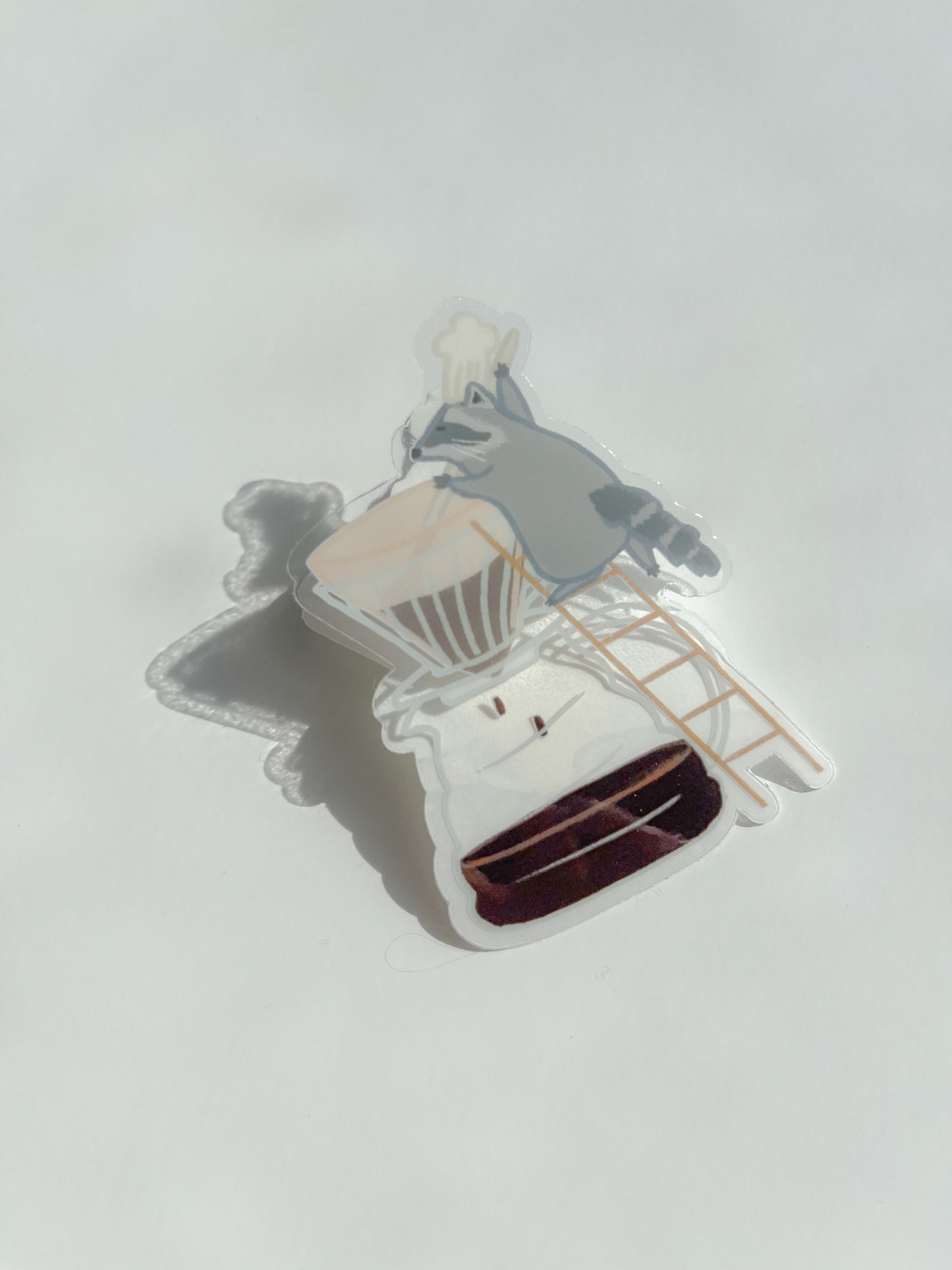 Raccacoonie Clear Vinyl Sticker