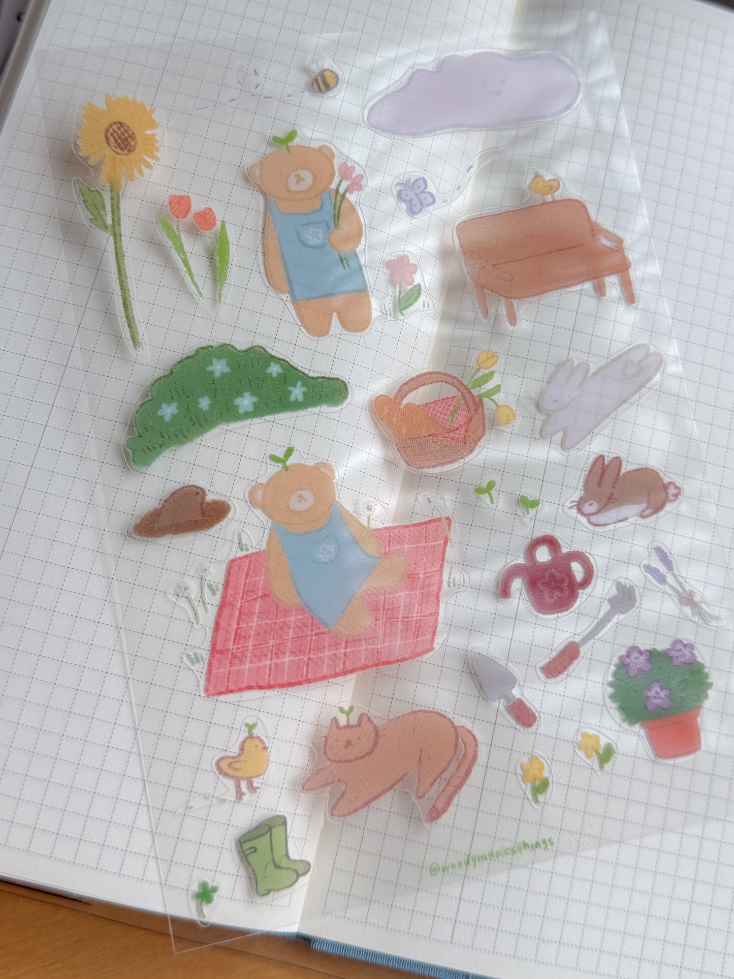 Garden Woody Clear Sticker Sheet