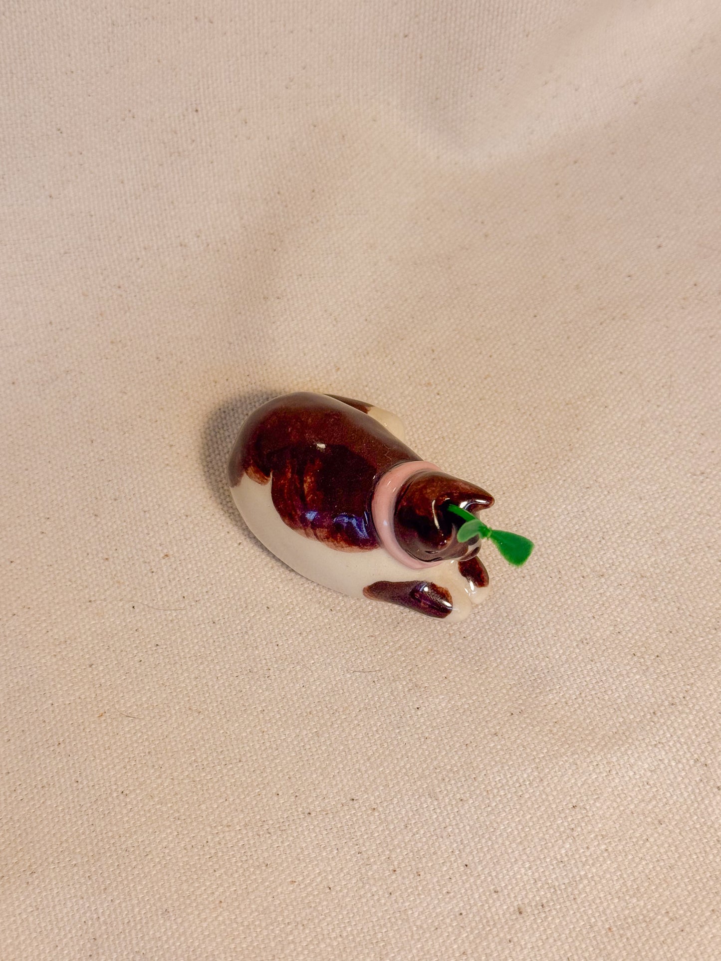 Brown Tuxedo Kitty Desk Buddy