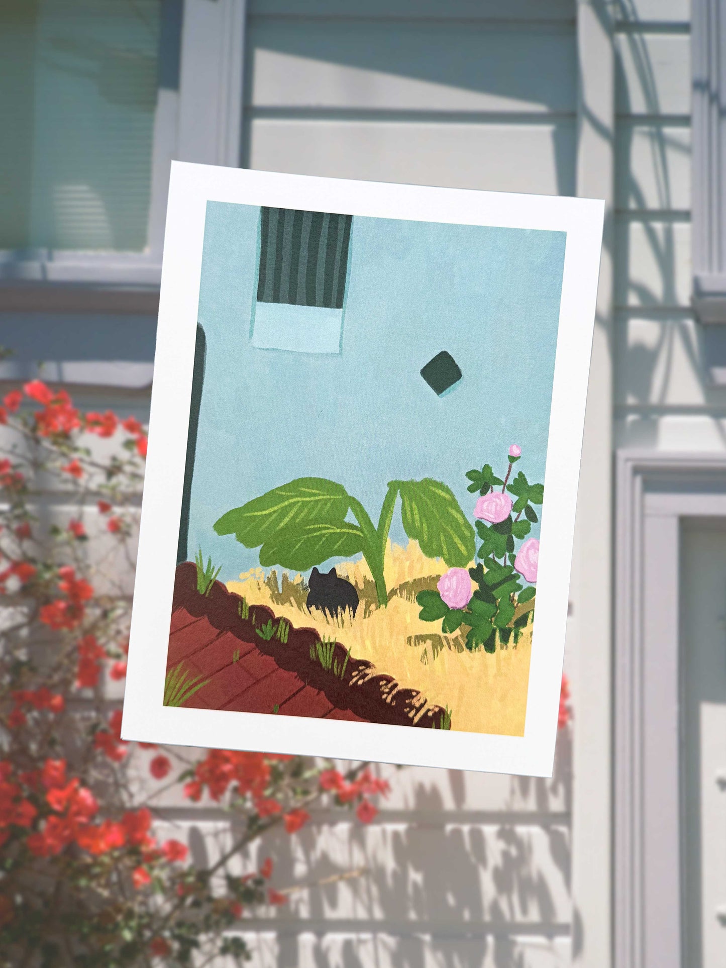 5x7" Cat Print - Cat in the Grass