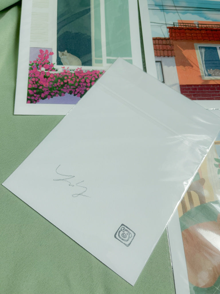 5x7" Cat Print - Window Miso