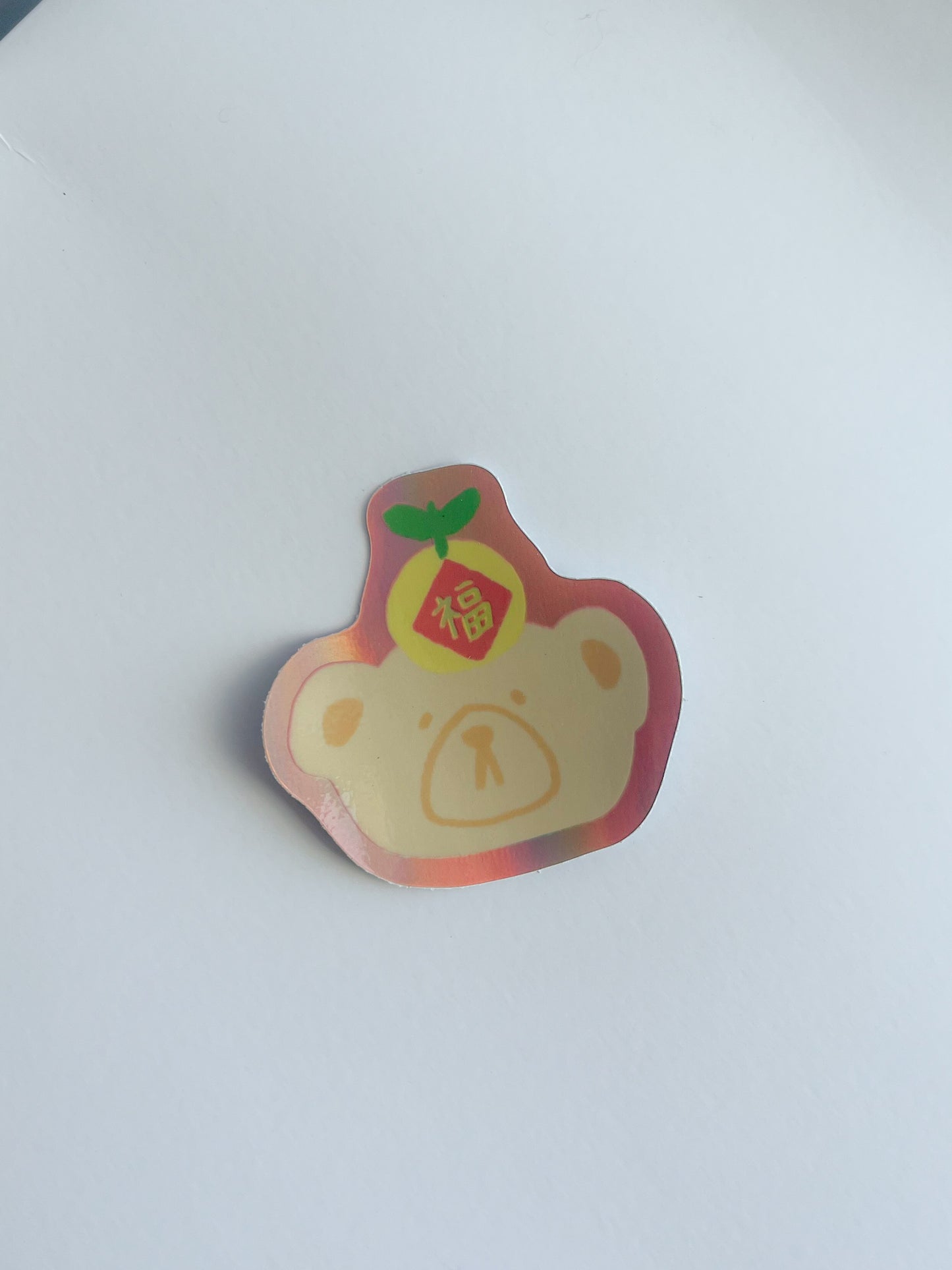 Lucky Woody Holographic Sticker image 0