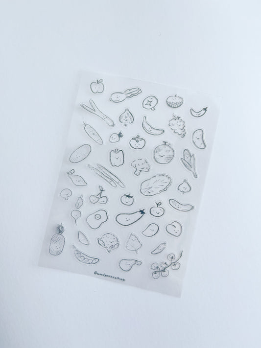 Clear Scribbly Deco Sticker Sheet image 3