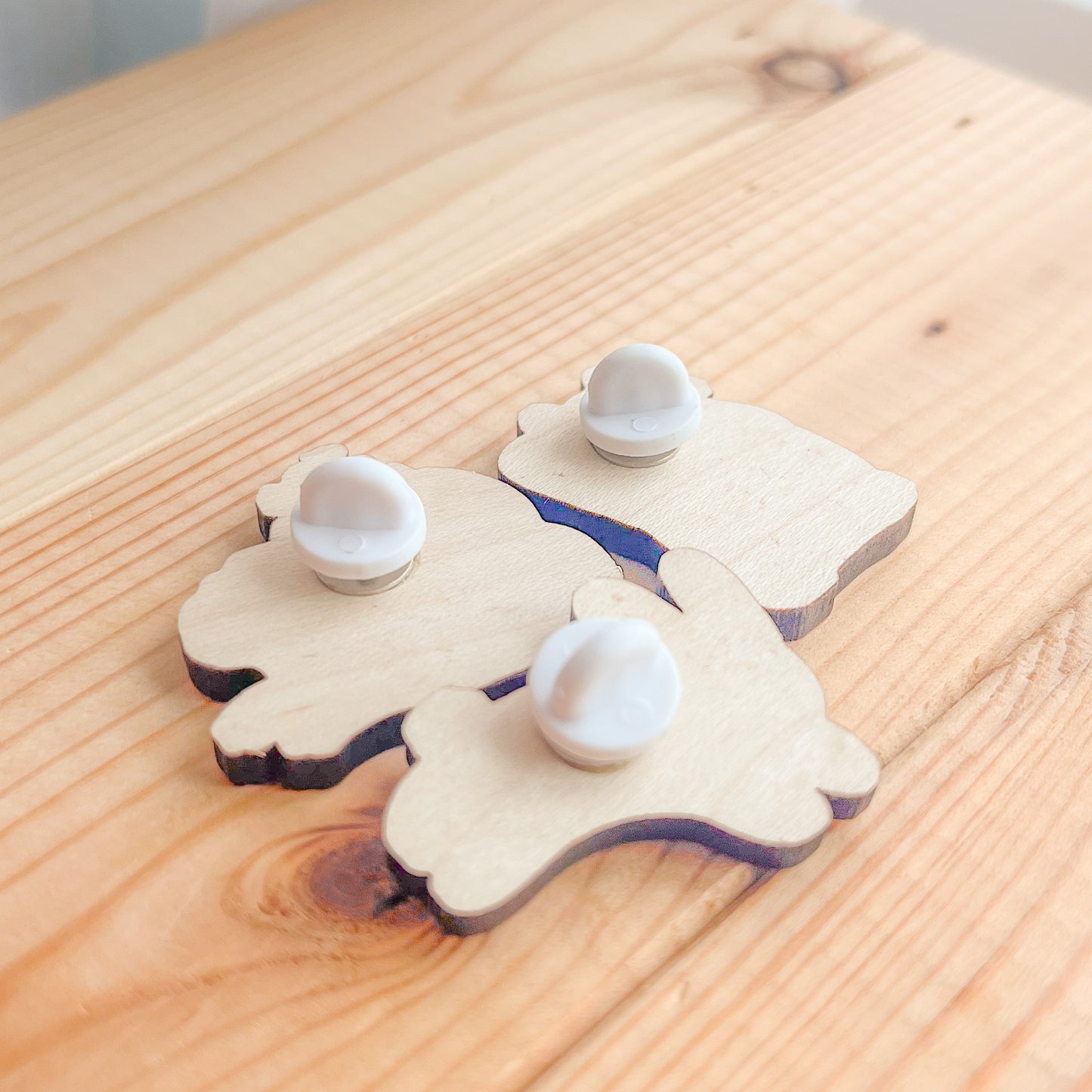 Lucky Kitty Wooden Pin image 2