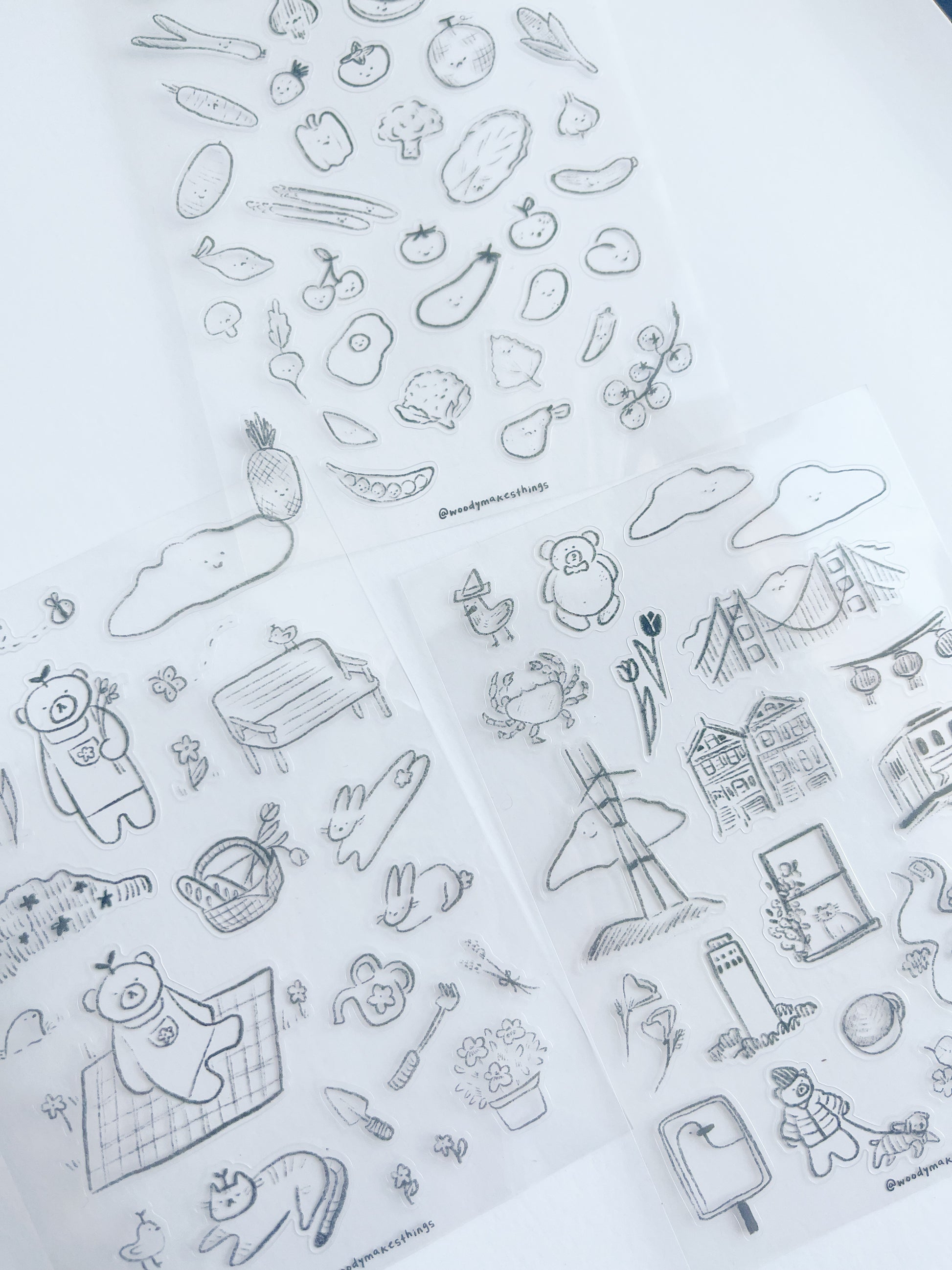 Clear Scribbly Deco Sticker Sheet image 0