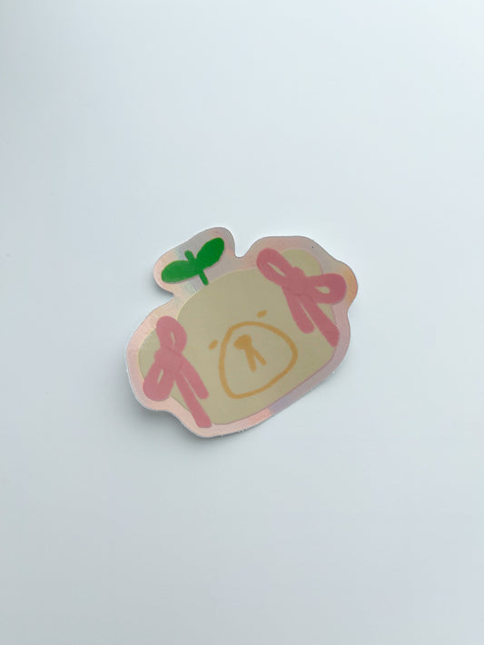 Coquette Woody Holographic Sticker