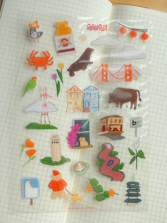 SF Clear Sticker Sheet