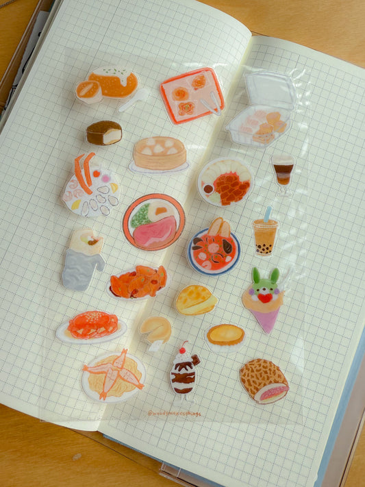 SF Foods Clear Sticker Sheet
