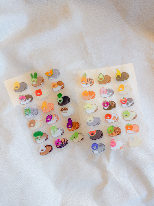 Produce Pals Clear Sticker Sheets