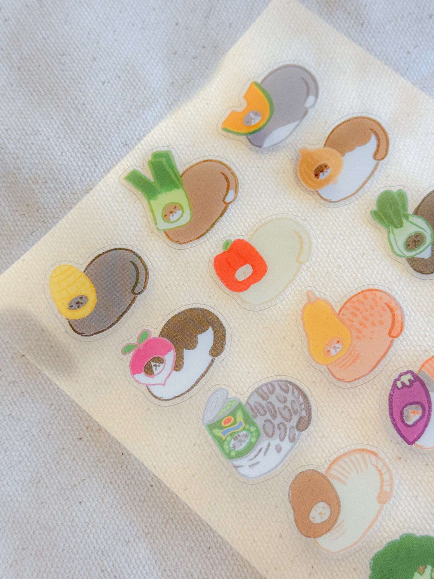 Produce Pals Clear Sticker Sheets
