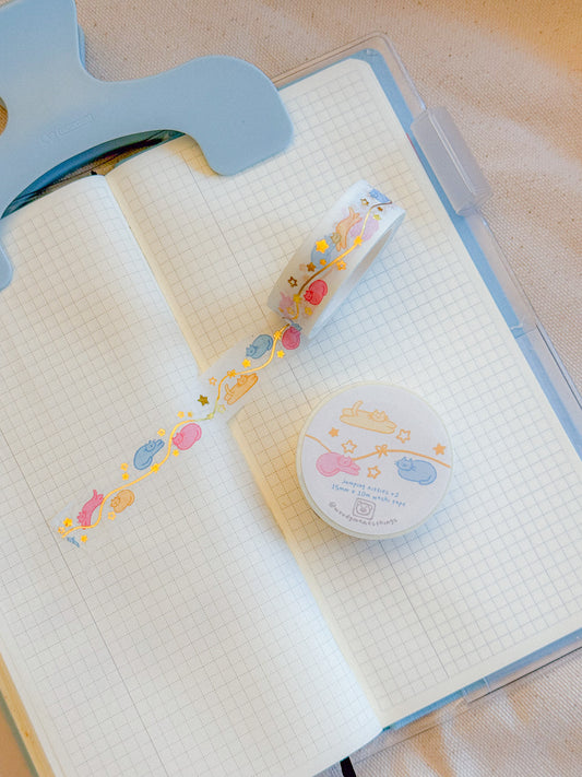 Jumping Cats Foil Washi Tape