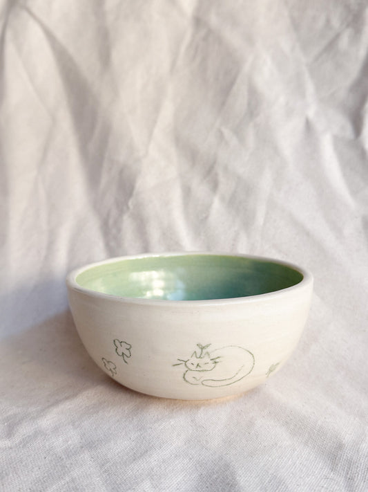 Clover Kitty Rice Bowl #2