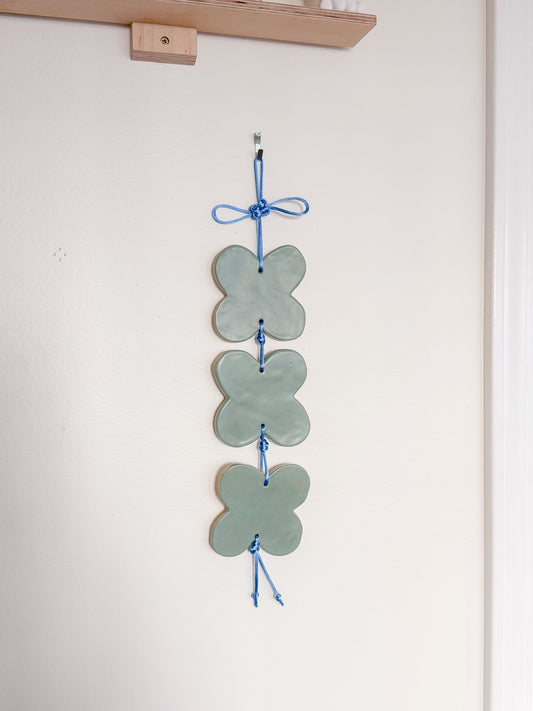 Triple Clover Ceramic Wall Hanging