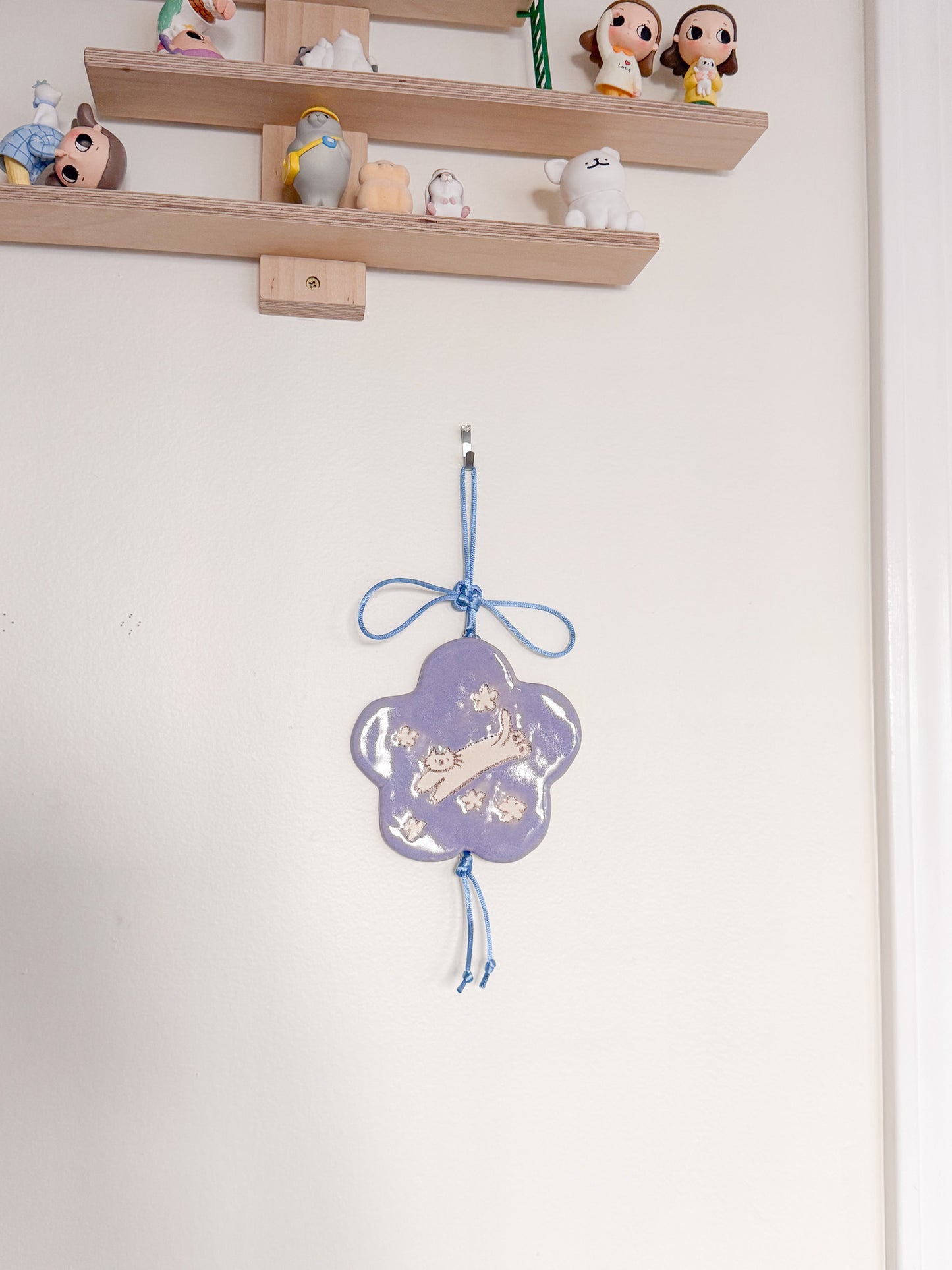 Purple Flower Ceramic Wall Hanging