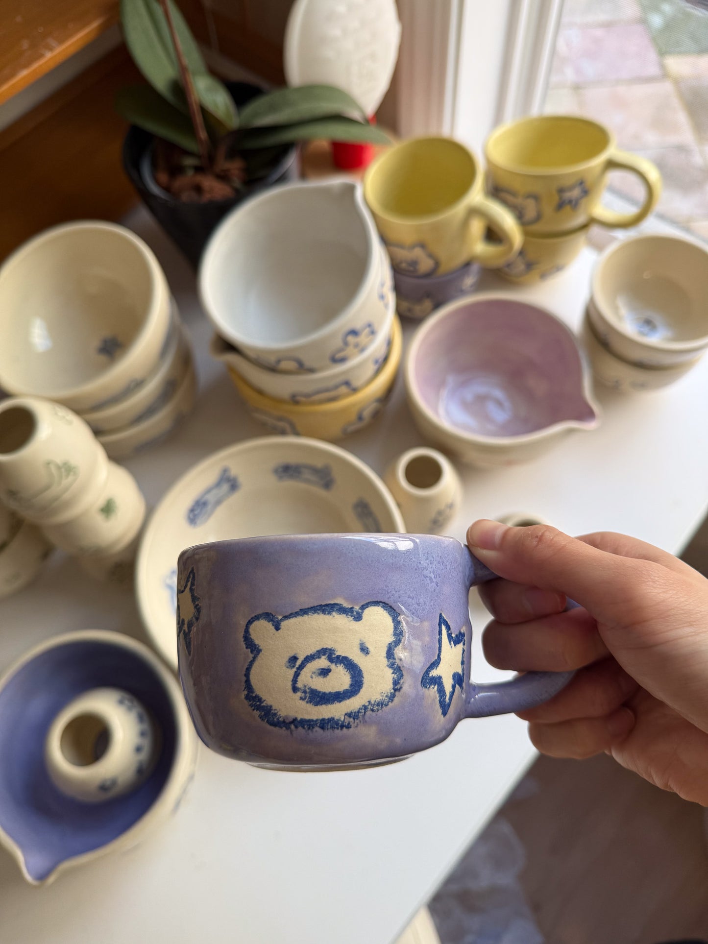 Starry Icons Purple Mug