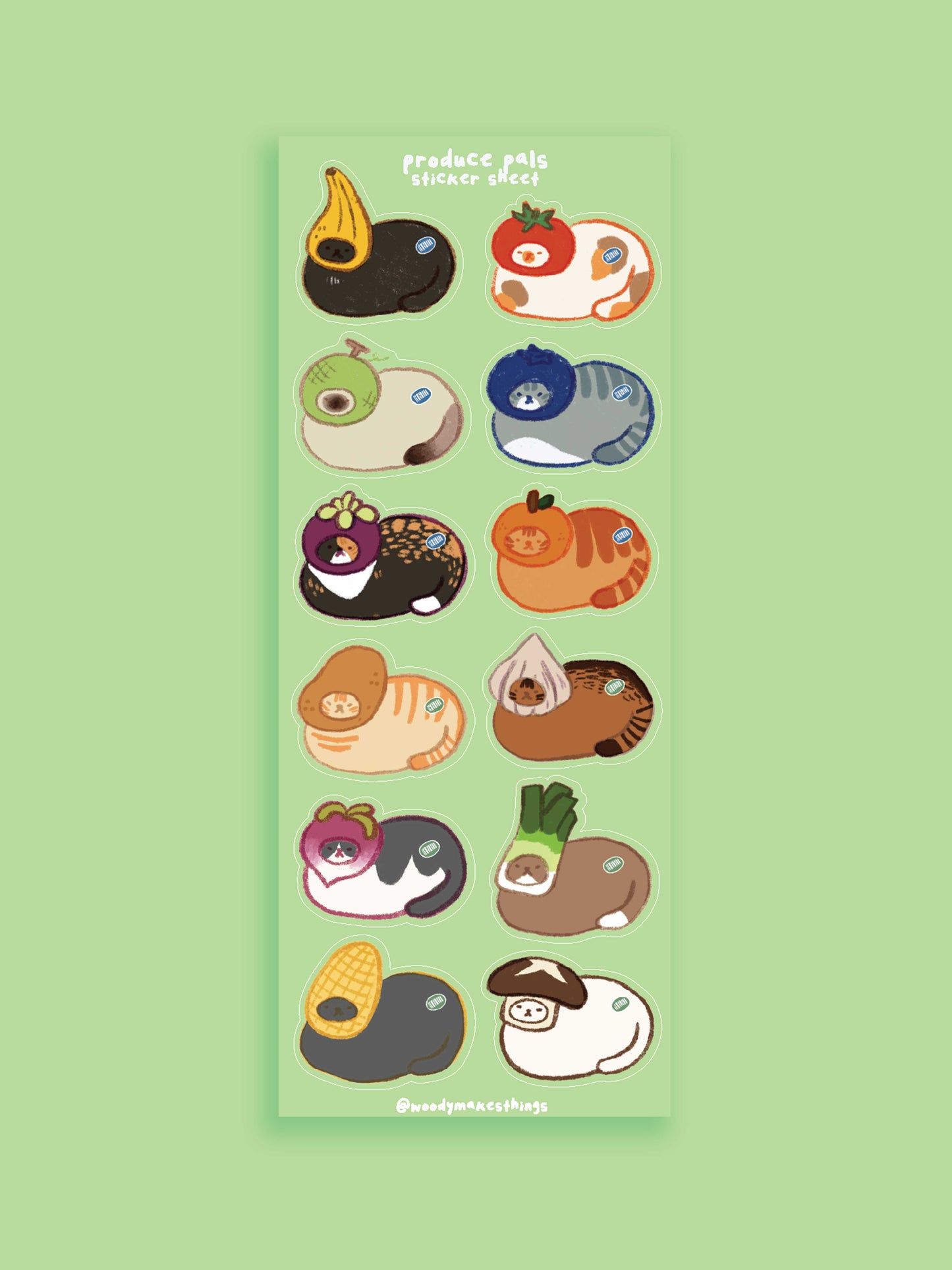 Produce Pals Vinyl Sticker Sheet