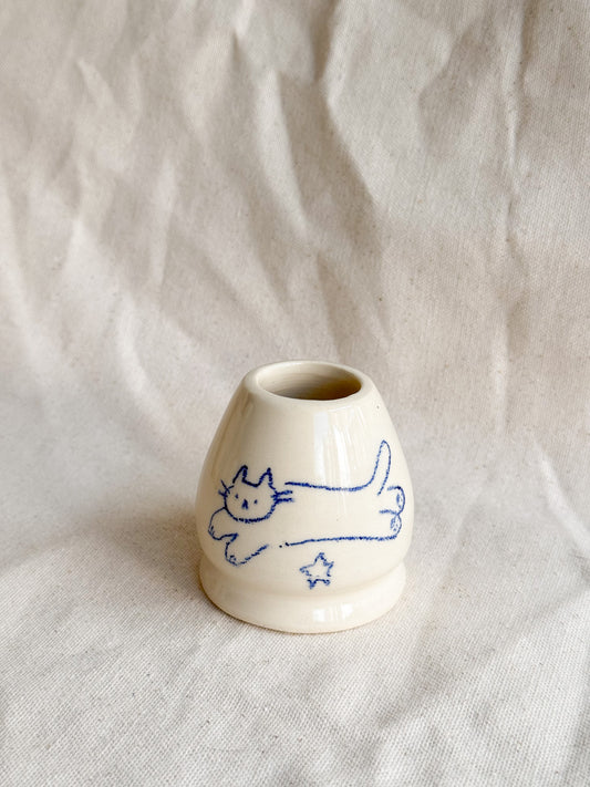 Jumping Star Kitty Matcha Whisk Holder