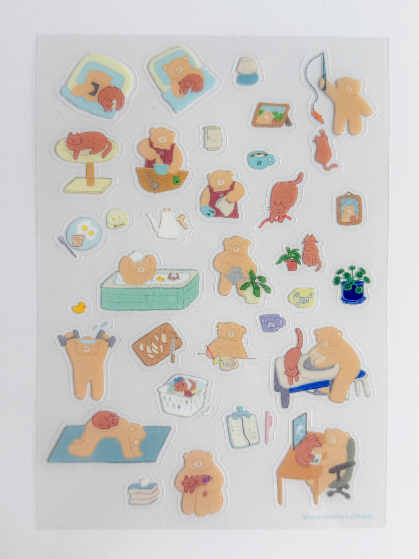 Life of Woody and Bean Clear Sticker Sheet