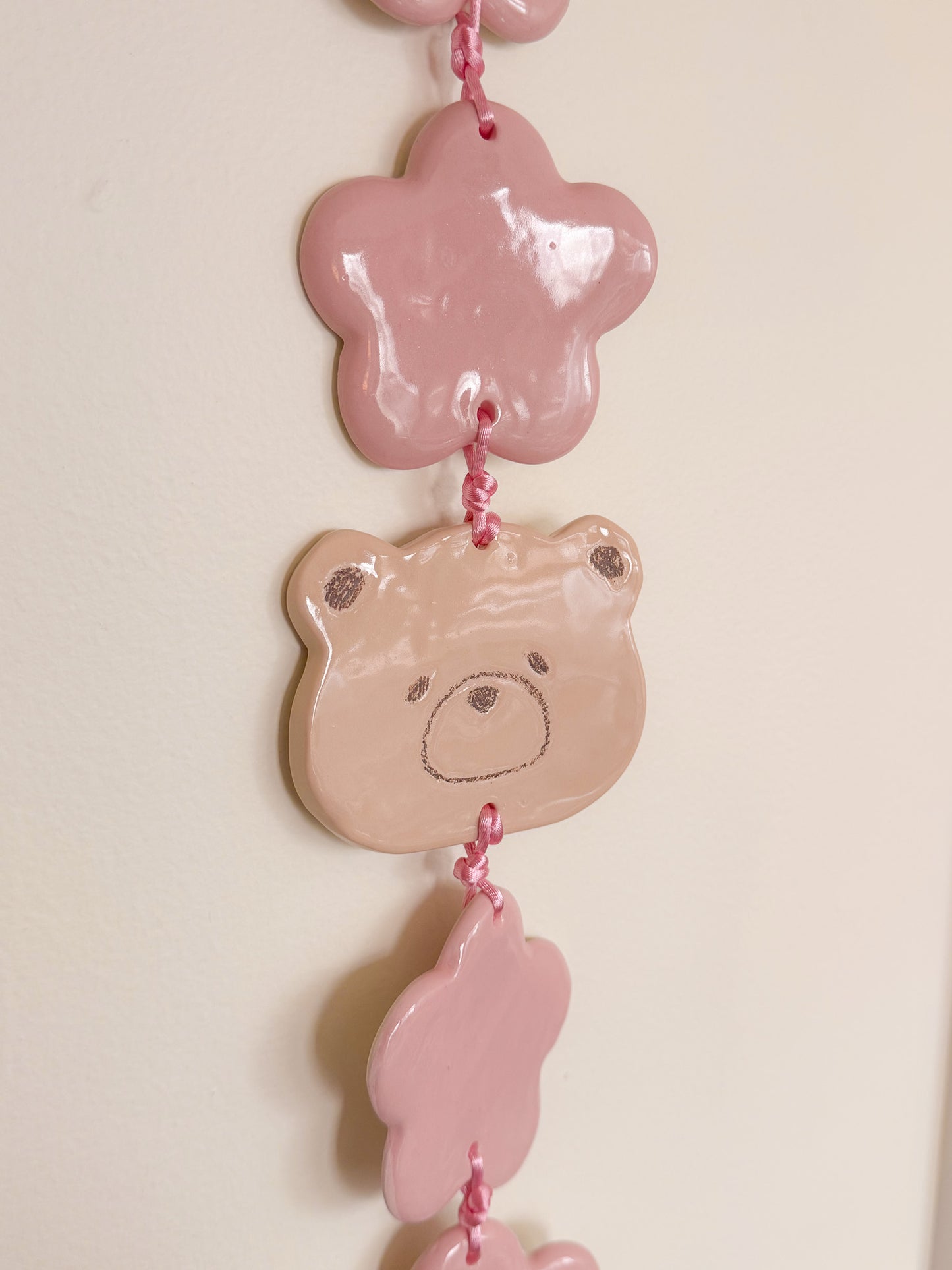 Flower Woody Ceramic Wall Hanging