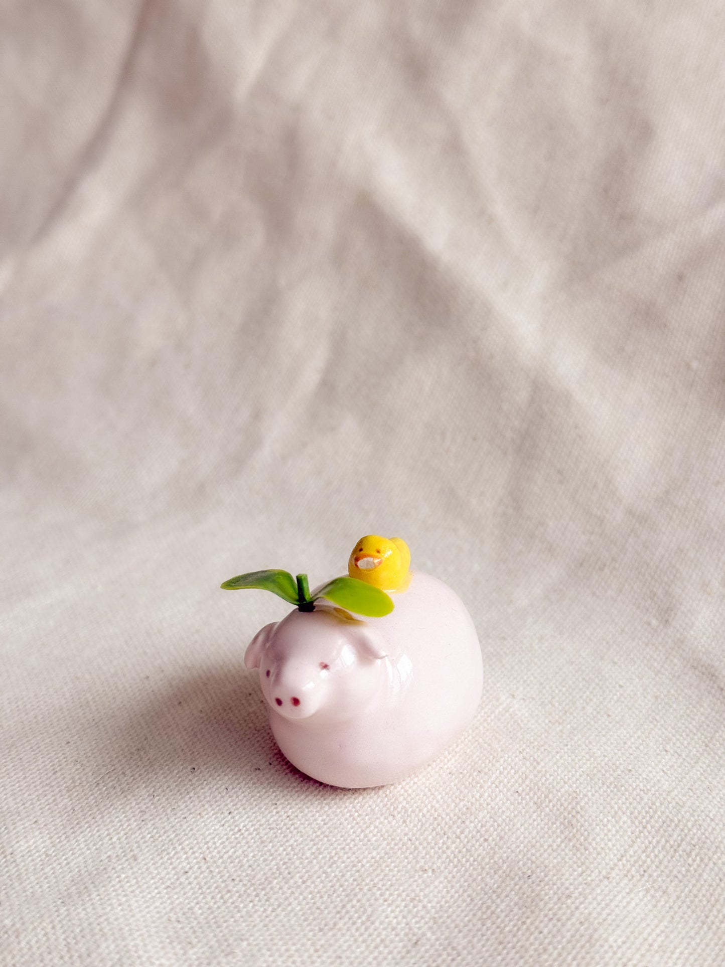Piggy and Duckie Ceramic Desk Buddy