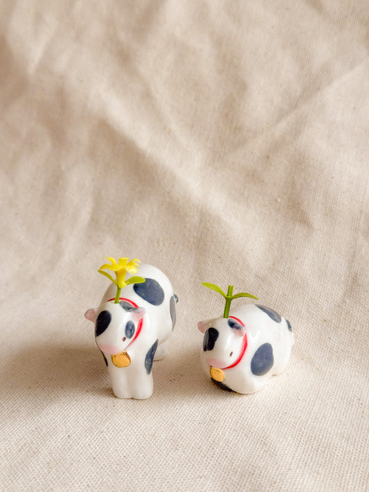 Cute Cow Ceramic Desk Buddy