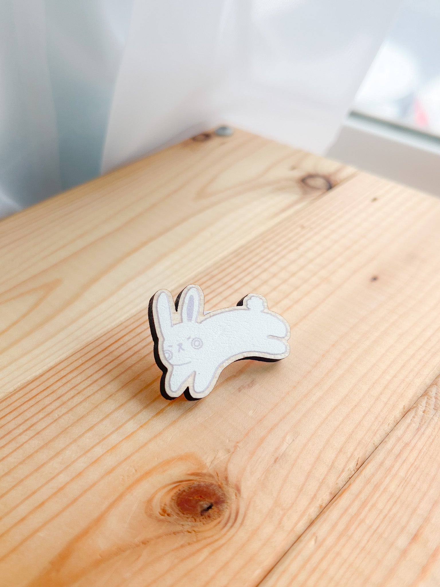 Little Bunny Wooden Pin image 0