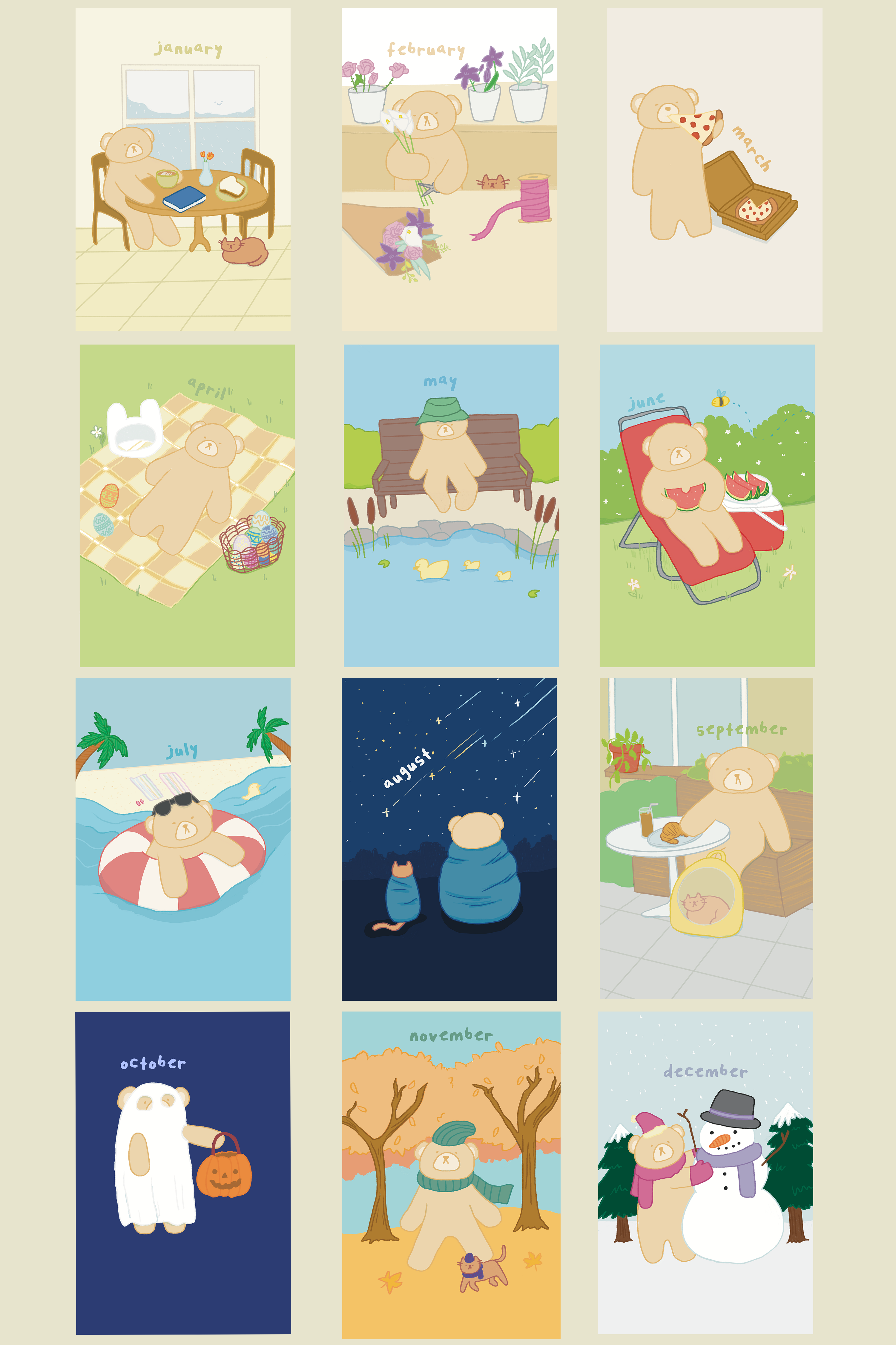 Life of Woody Monthly Print Set + Photo Stand image 5