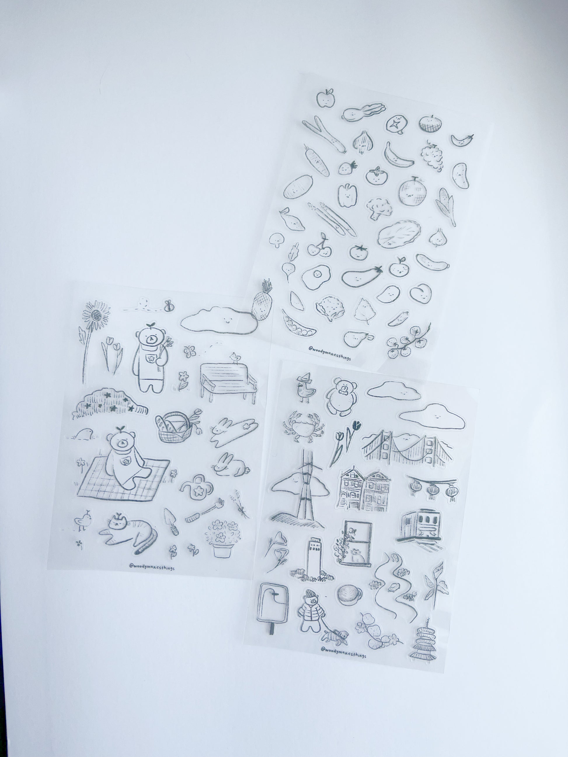 Clear Scribbly Deco Sticker Sheet image 1