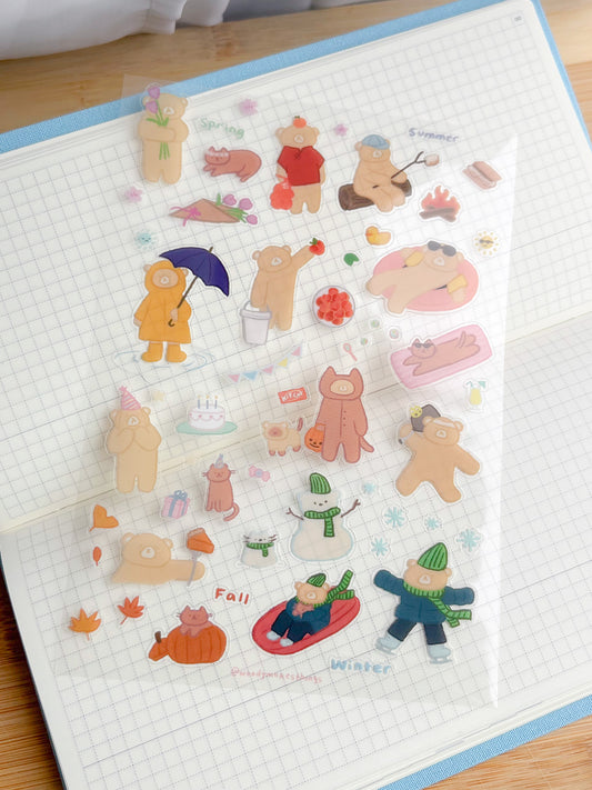 Clear Color Deco Sticker Sheet image 3