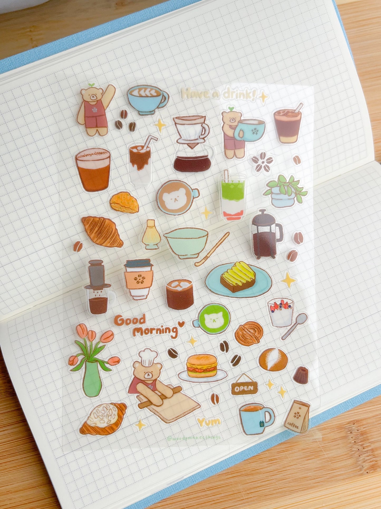 Clear Color Deco Sticker Sheet image 1