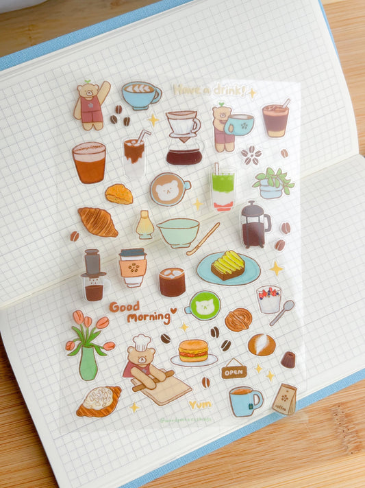 Clear Color Deco Sticker Sheet image 1