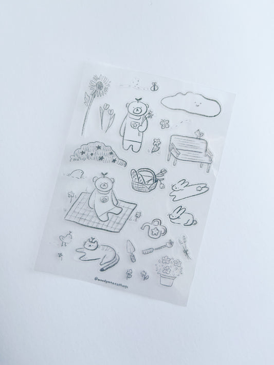 Clear Scribbly Deco Sticker Sheet image 2