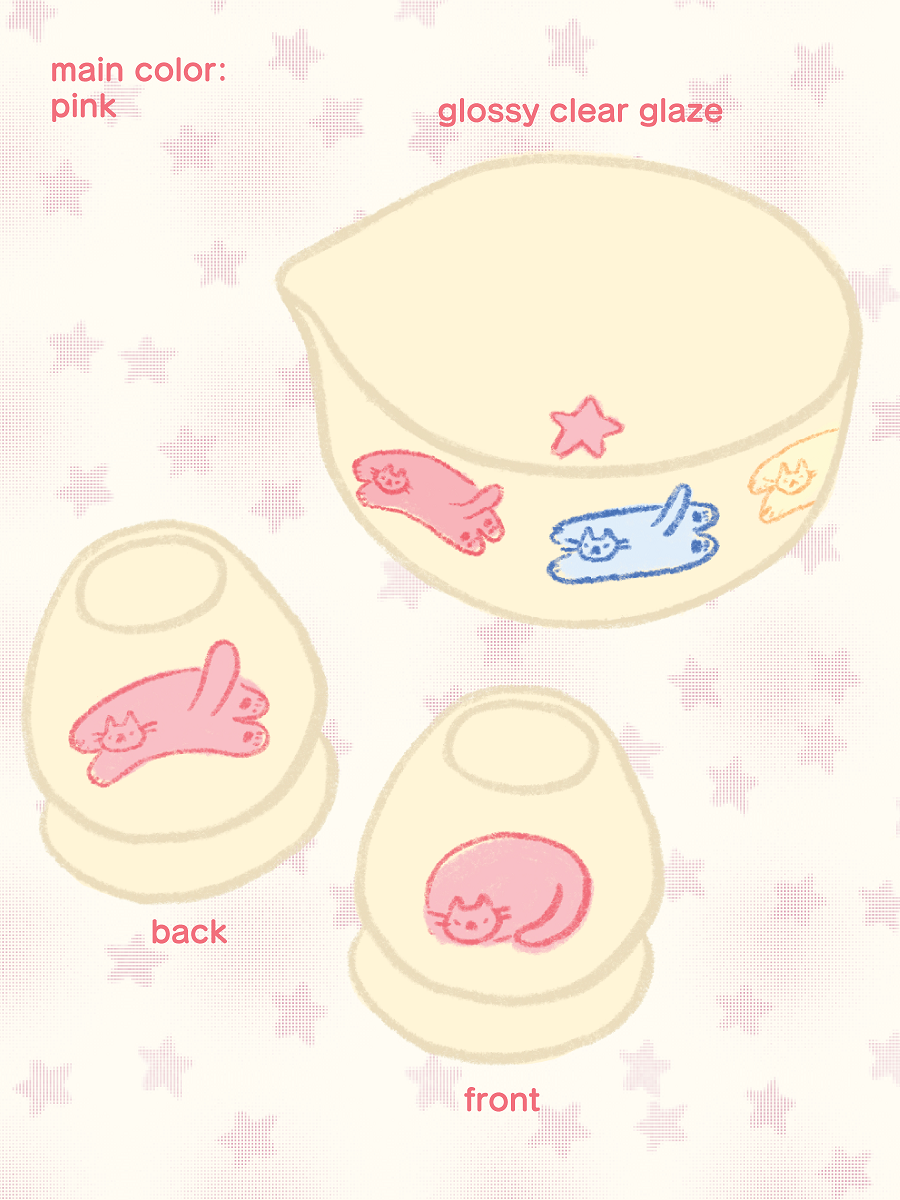 [PREORDER] Primary Cats Matcha Bowl + Whisk Holder